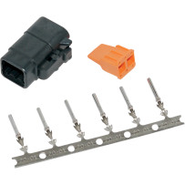 Deutsch DTM Plug and Receptacle Kit — 6-pin, black