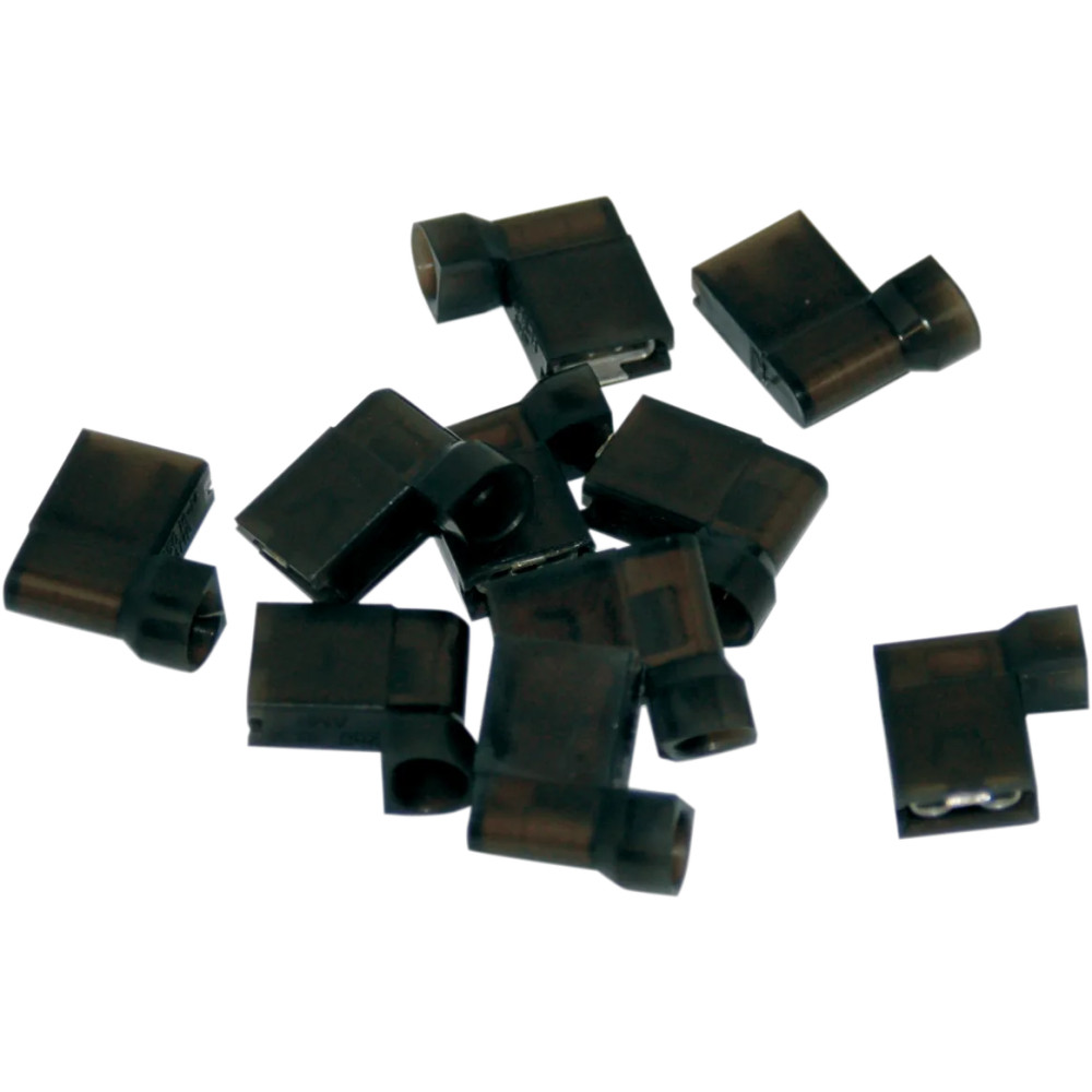 Black Flag Quick-Disconnect Terminal — 10-pack, black, female spade