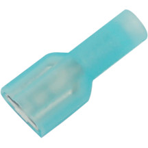 Quick Disconnects and Terminals — 16-14 AWG, Female spade, 25-pack, Blue