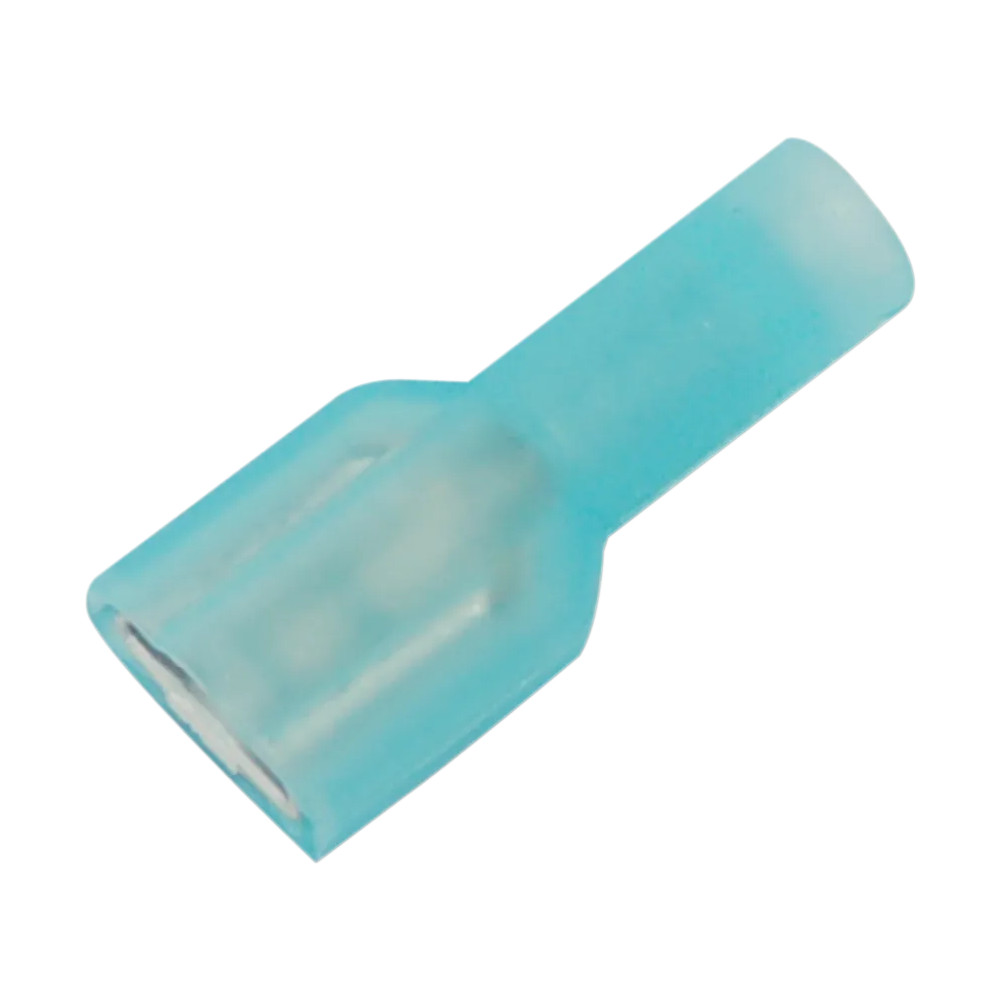 Quick Disconnects and Terminals — 16-14 AWG, Female spade, 25-pack, Blue