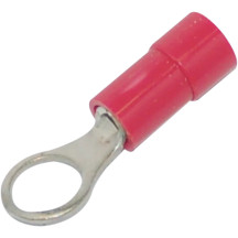 Conectores rápidos y terminales — Terminal de anillo, rosca #10, 22-18 AWG, paquete de 25, rojo