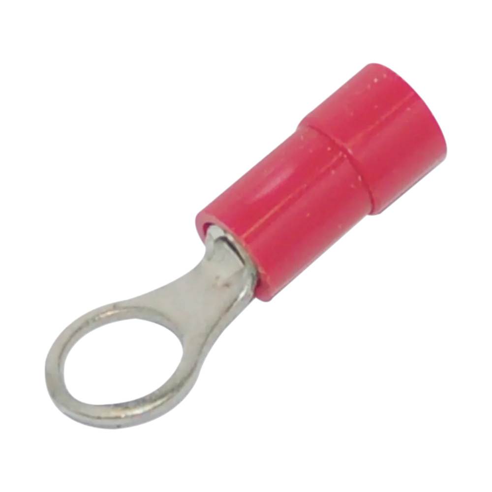 Conectores rápidos y terminales — Terminal de anillo, rosca #10, 22-18 AWG, paquete de 25, rojo