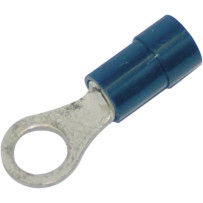 Quick Disconnects and Terminals — Ring Terminal, 16-14 AWG, #10 stud, 25 pack, Blue