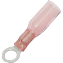 Heat Shrink Quick Disconnects and Terminals — Ring terminal, 22-18 AWG, 25 pack, Pink