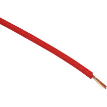 Fabric-Braided Hook-Up Wire — 16 AWG, 25' (7.6 m), Red