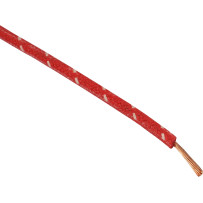 Fabric-Braided Hook-Up Wire — 16 AWG, 25', 60 V DC, Red