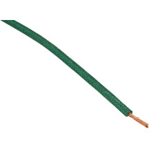 Fabric-Braided Hook-Up Wire — 60 V DC, 16 AWG, 7.6 m (25'), Green