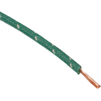Fabric-Braided Hook-Up Wire — 16 AWG, 60V DC, 25', green