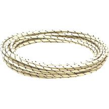 Fabric-Braided Hook-Up Wire — 16 AWG, 7.6 m (25'), 60 V DC, White lacquer