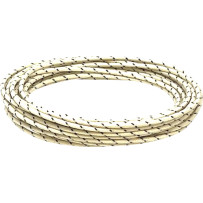 Fabric-Braided Hook-Up Wire — 16 AWG, 7.6 m (25'), 60 V DC, White lacquer