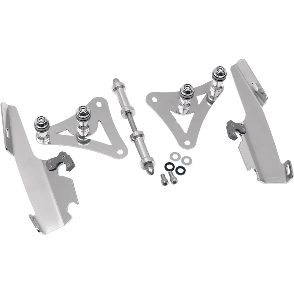 Fats/Slim Windshield Trigger-Lock Complete Mount Kit — Memphis Fats, Memphis Slim, Polished