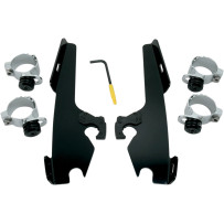 Fats/Slim Windshield Trigger-Lock Complete Mount Kit — Fits Memphis Fats, Memphis Slim, Sportshield (without OEM light bar), Bla