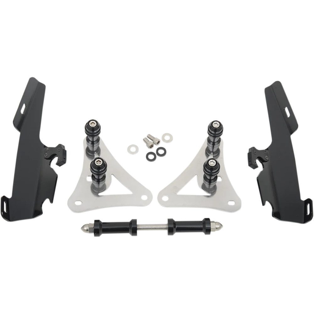 Fats/Slim Windshield Trigger-Lock Complete Mount Kit — Black, fits Memphis Fats and Memphis Slim with OEM light bar