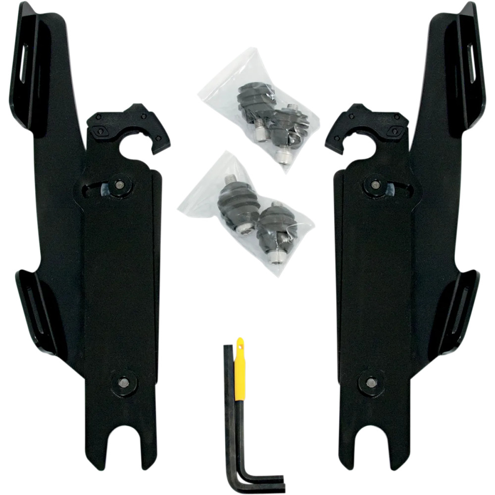 Fats/Slim Windshield Trigger-Lock Complete Mount Kit — Memphis Fats, Memphis Slim, Black, Adjustable