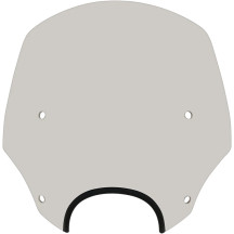 Parabrisas El Paso Sportshield — 38 cm (15") de altura, corte de faro 13–18 cm, gris