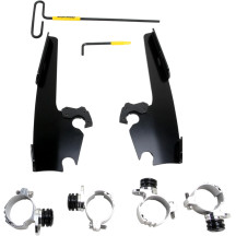 Fats/Slim Windshield Trigger-Lock Complete Mount Kit — Fits Memphis Fats and Memphis Slim, without OEM light bar, Black