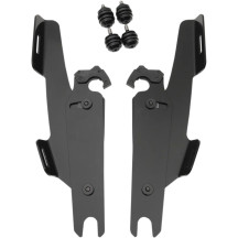 Parabrisas Fats/Slim Trigger-Lock Kit de montaje completo — Memphis Fats, Memphis Slim, Negro