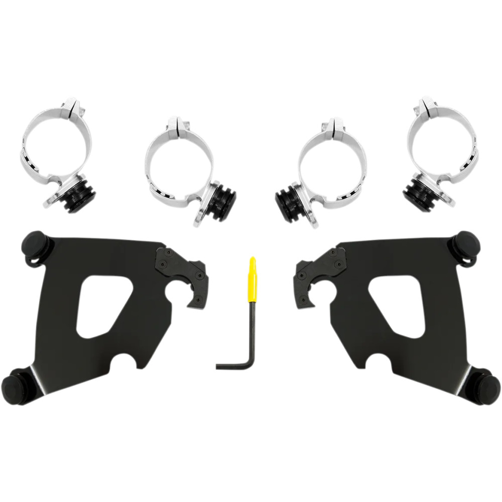 Kit de montaje Trigger-Lock para carenado Café — Negro, carenado Café