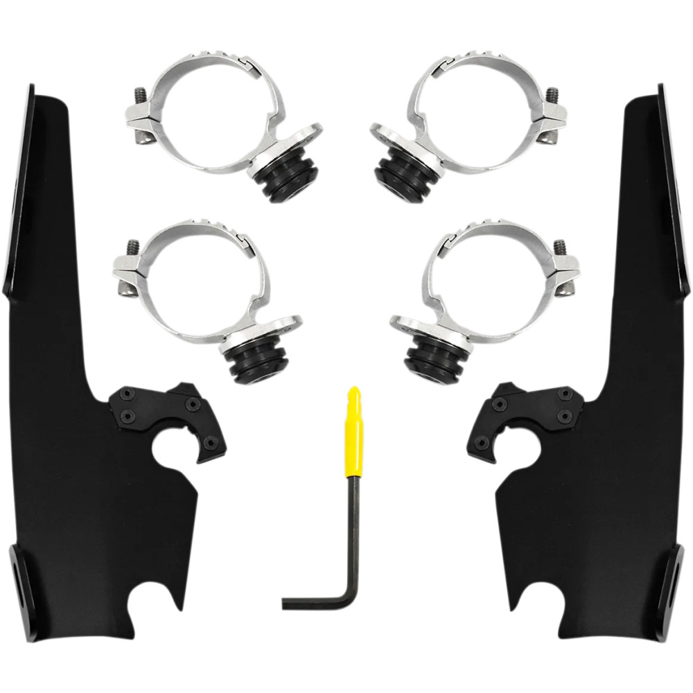 Kit de montaje Trigger-Lock para carenado Batwing — Negro