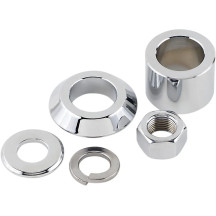 Axle Spacer/Nut Kit — Chrome, Front