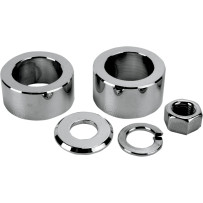 Axle Spacer/Nut Kit — Front, Chrome
