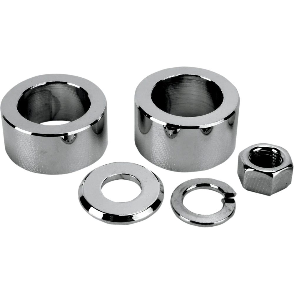 Axle Spacer/Nut Kit — Front, Chrome