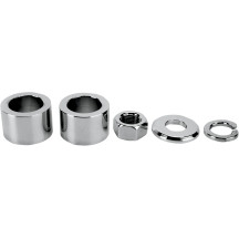 Axle Spacer/Nut Kit — Silver, Front, OEM Compatible