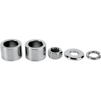 Axle Spacer/Nut Kit — Silver, Front, OEM Compatible