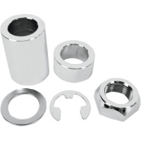 Axle Spacer/Nut Kit — Rear, Chrome, Silver