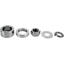 Axle Spacer/Nut Kit — Front, Chrome