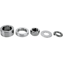 Axle Spacer/Nut Kit — Front, Chrome