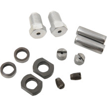 Handlebar Throttle/Spark Roller and Pin Kit — Silver, fits Harley-Davidson