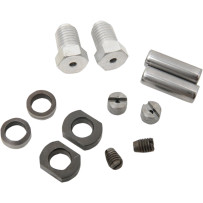 Handlebar Throttle/Spark Roller and Pin Kit — Silver, fits Harley-Davidson