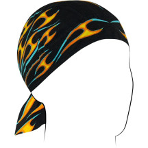 Flydanna® Bandana para la cabeza — Talla única, Negro, Amarillo, Aguamarina