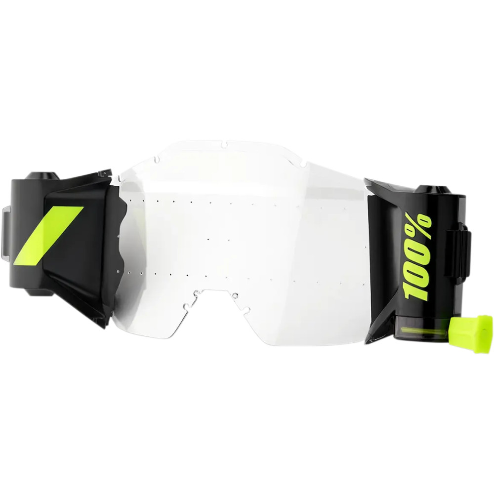 Accuri/Strata Forecast Roll-Off Film System — Fits Accuri, Racecraft, Strata, Black, Fluorescent Yellow