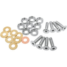 Custom Rocker Cover Screw Kit — Rocker box, flat countersunk head, silver