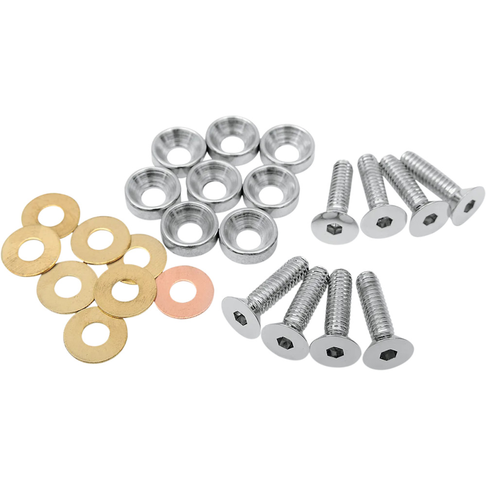 Custom Rocker Cover Screw Kit — Rocker box, flat countersunk head, silver