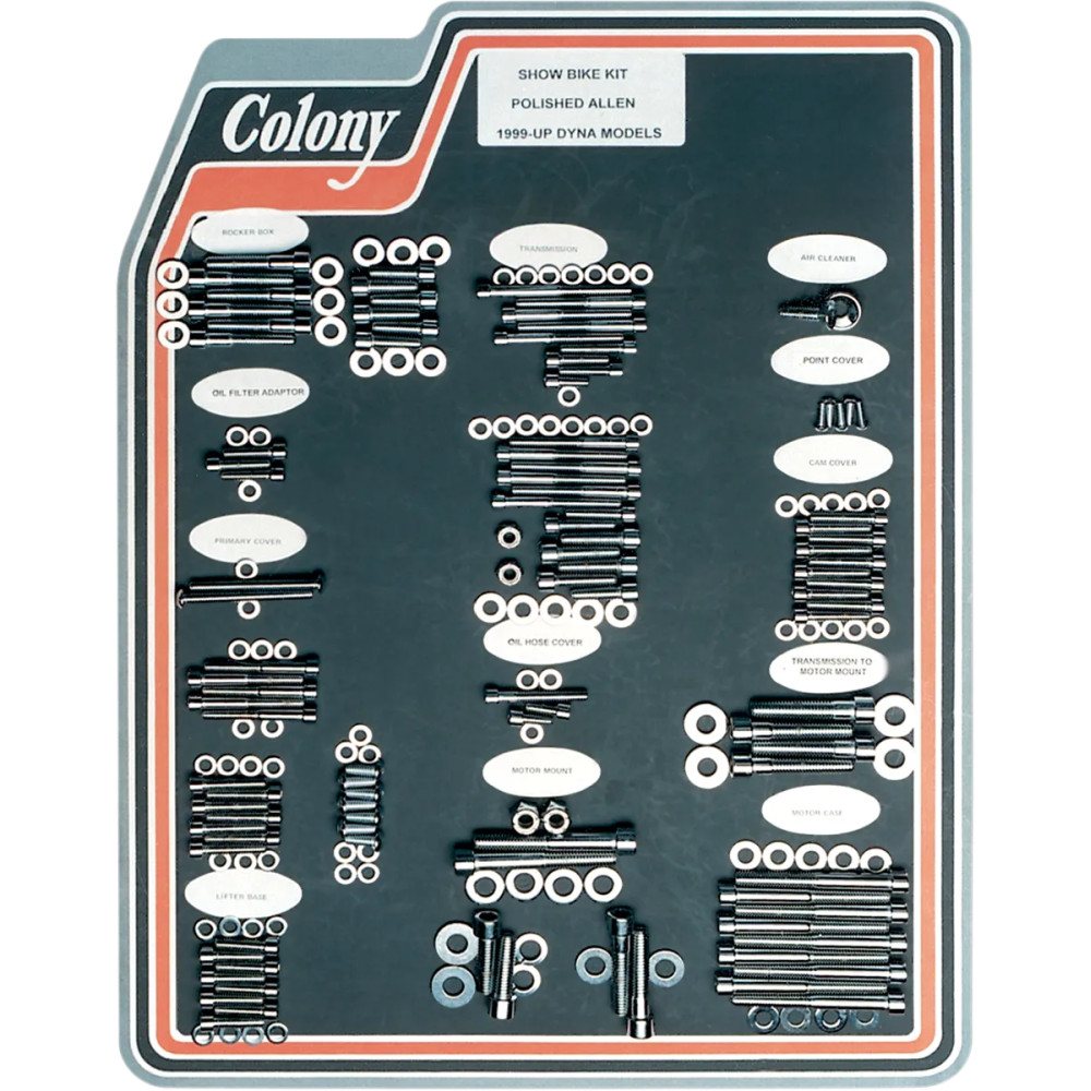 Complete Motor Bolt Kit — Chrome