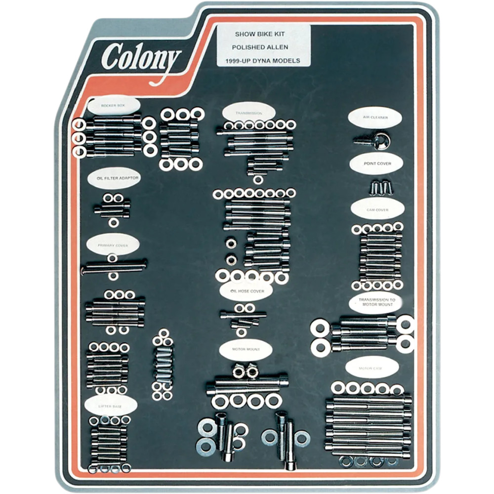 Complete Motor Bolt Kit — Chrome