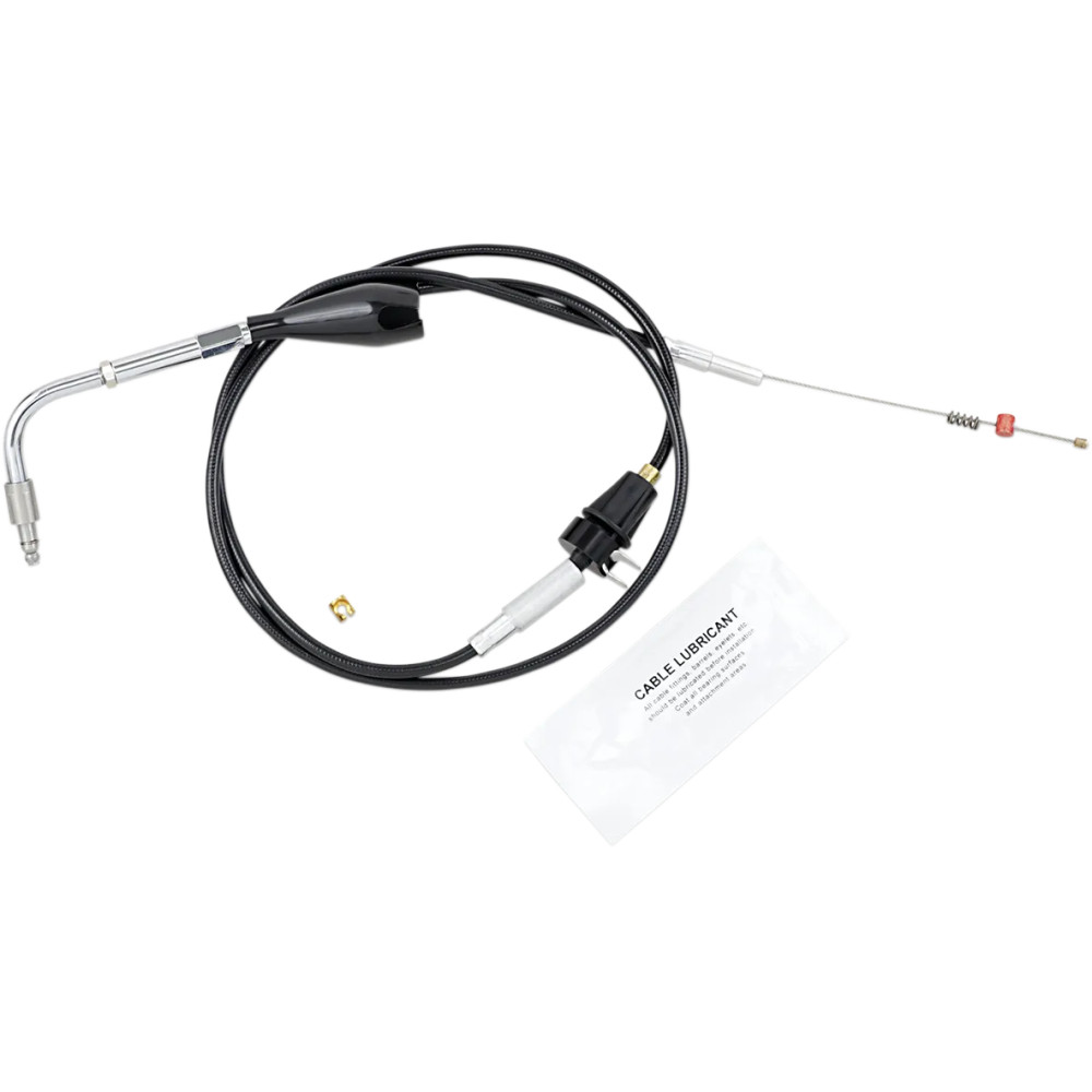 Black Vinyl Throttle/Idle Cable — 28" (71 cm), 90° elbow