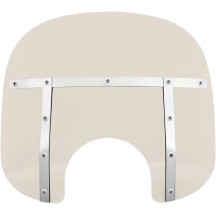 Memphis Fats Windshield — 33 cm (13") height, 56 cm (22") width, 18 cm (7") headlight cutout, Gray