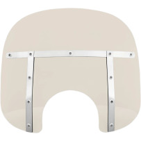 Memphis Fats Windshield — 33 cm (13") height, 56 cm (22") width, 18 cm (7") headlight cutout, Gray