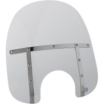 Memphis Fats Windshield — 43 cm (17") height, 56 cm (22") width, 18 cm (7") headlight cutout, Clear