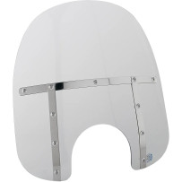 Memphis Fats Windshield — 43 cm H, 56 cm W, 18 cm headlight cutout, Gray