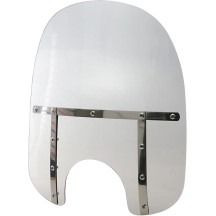 Memphis Fats Windshield — Height 48.5 cm (19") , Width 56 cm (22") , Headlight cutout 18 cm (7") , Gray