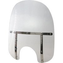 Memphis Fats Windshield — Height 48.5 cm (19") , Width 56 cm (22") , Headlight cutout 18 cm (7") , Gray
