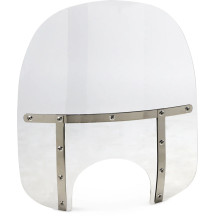 Memphis Fats Windshield — 48.5 cm height, 56 cm width, 23 cm headlight cutout, Clear