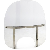 Memphis Fats Windshield — 48.5 cm height, 56 cm width, 23 cm headlight cutout, Clear