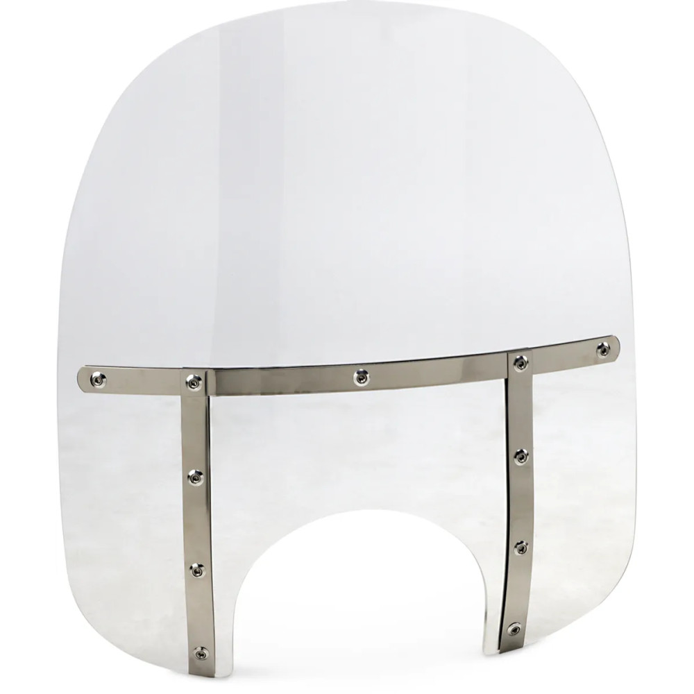 Memphis Fats Windshield — 48.5 cm height, 56 cm width, 23 cm headlight cutout, Clear