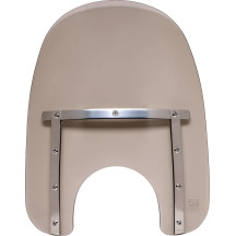 Memphis Slim Windshield — 18" wide, 17" high, 7" headlight cutout, gray